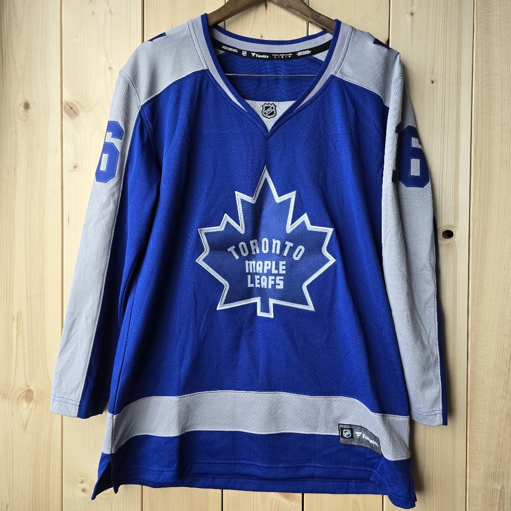 Fanatics Toronto Maple Leafs Marner NHL Hockey Jersey Blue Grey Womens Large